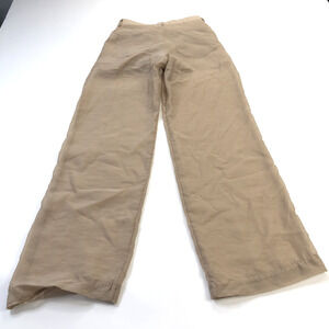 Simonett XS (Fit 27W 31L) Lightweight Flowy High Rise Straight Pants Beige HRJ